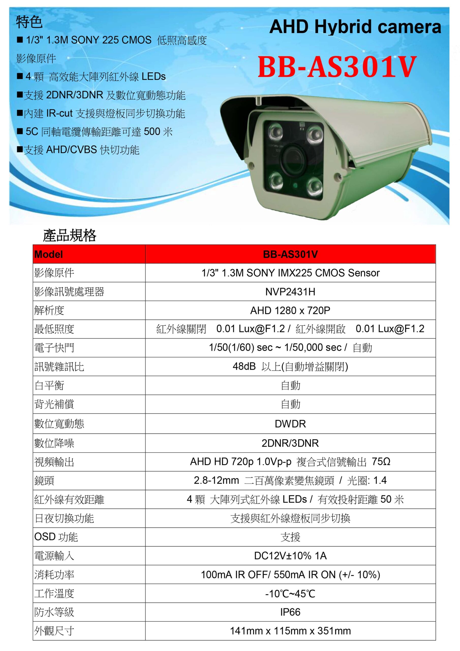 監視錄影整合系統 AHD Hybrid SONY CMOS AS301V:圖片 2